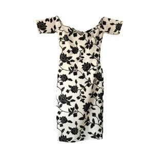 ASOS NWT Elegant Black and White Floral Dress